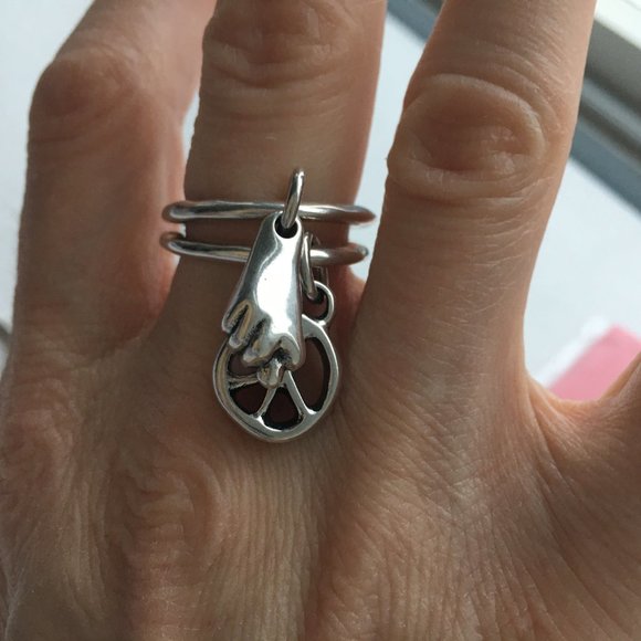 Uno de 50 multiple ring stack silver - Picture 3 of 9